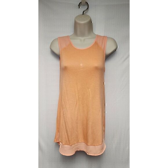 Merona Women Orange Semi Sheer Fabric Accent Size XS/P - Picture 4 of 7